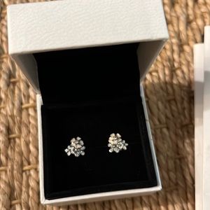 Pandora Pink Flower Earring Studs - New Pandora Earrings